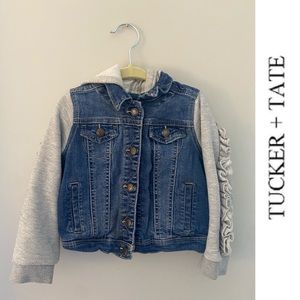 Tucker + Tate Hooded Denim Jean Jacket Size 3